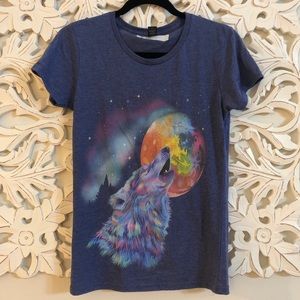 NWT Anvil blue iconic wolf shirt (S)